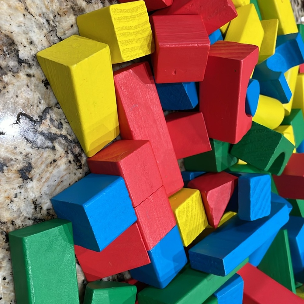 Multi Color Wood Blocks - Picture 3 of 7
